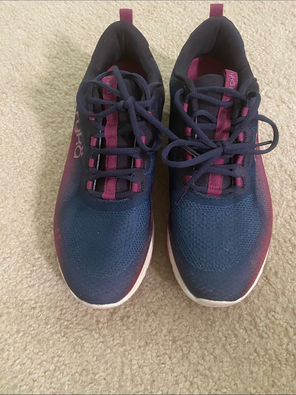 Ryka Women's Navy and Pink Athletic Sneakers